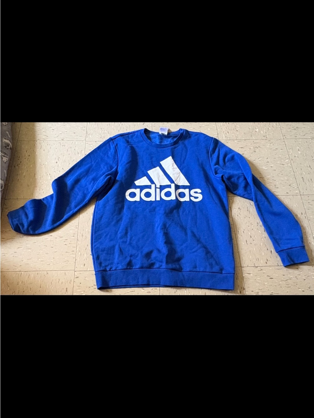 adidas Royal Blue Crewneck Sweatshirt with White Logo